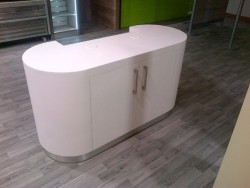 Bespoke unit wrapped in corian