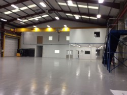 Fitout of warehouse and construction of 2 floors with offices on top of mezzanine with steel access stairs direct from warehouse